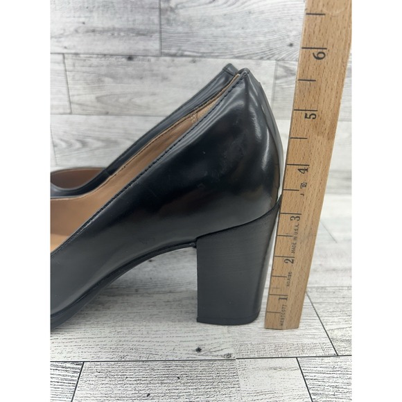 Clarks Artisan Kadri Leah Leather Pumps Black 3" Block Heel Comfort Size 7M - Picture 5 of 10